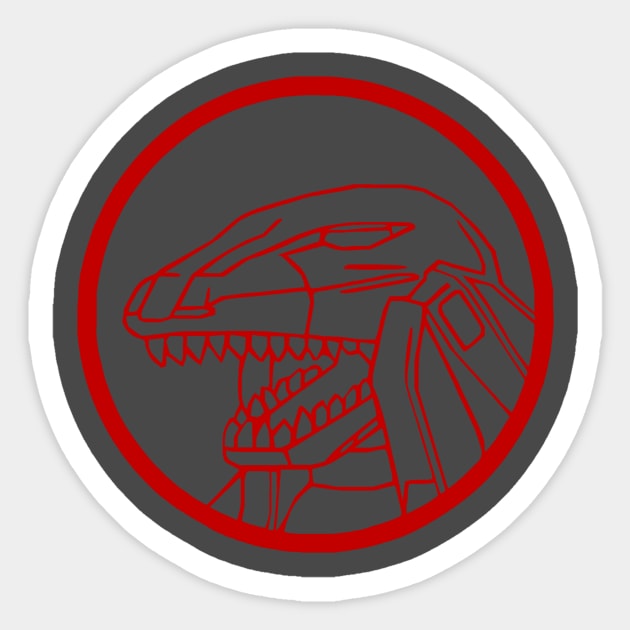 Red Ranger Zord Emblem Sticker by RTJandGWdesigns